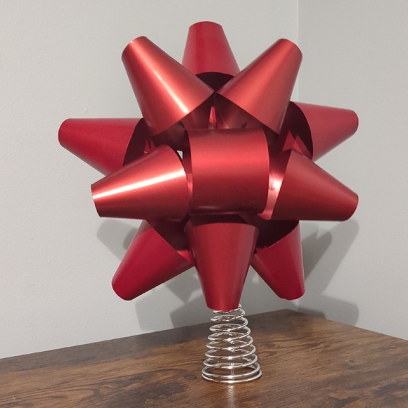Other - Christmas Tree Topper - Festive Red Bow Design